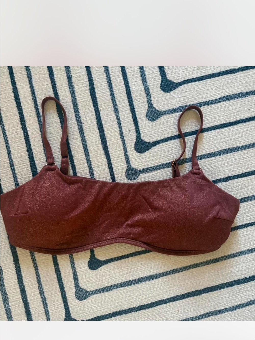 Hollister Shimmery Maroon Swim Bralette